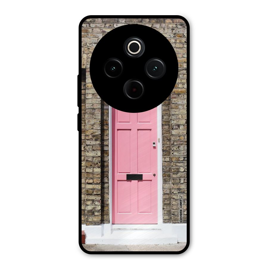Pastel Pink Door Metal Back Case for Vivo T4