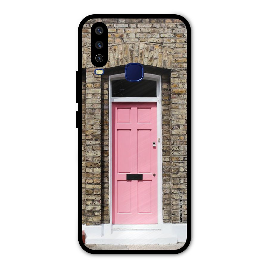 Pastel Pink Door Metal Back Case for Vivo Y15