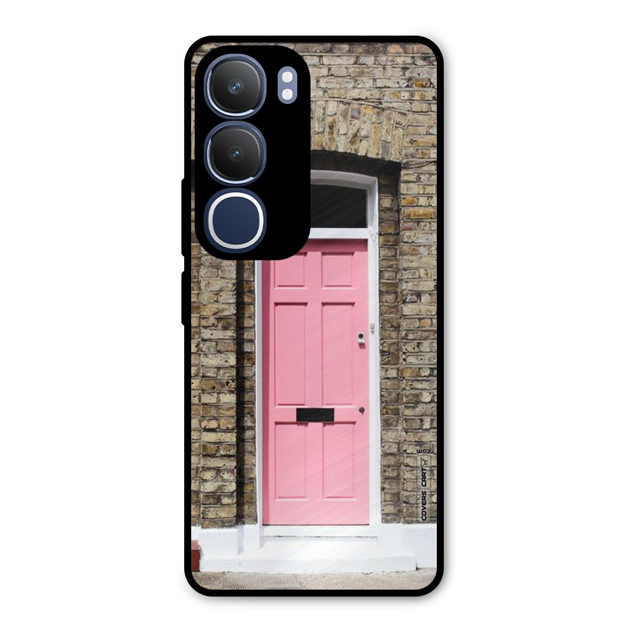 Pastel Pink Door Metal Back Case for Vivo Y29