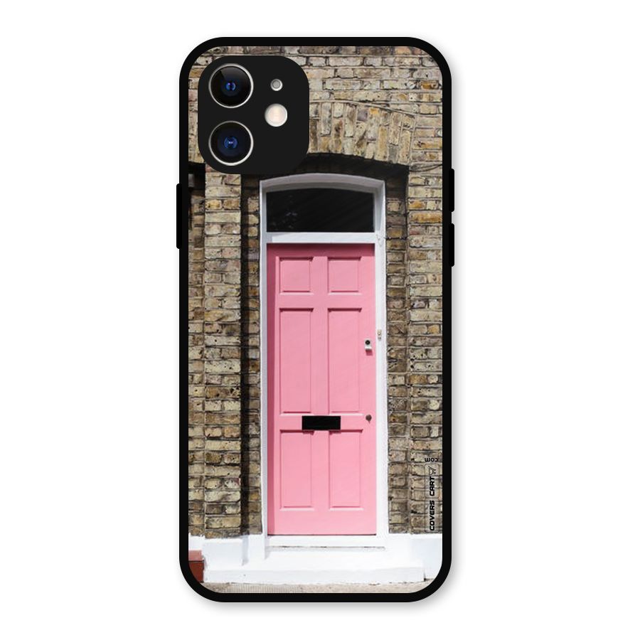 Pastel Pink Door Metal Back Case for iPhone 12
