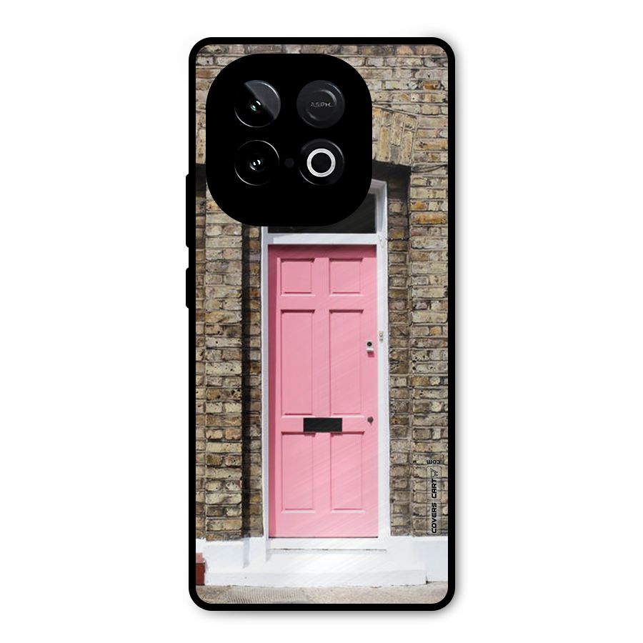 Pastel Pink Door Metal Back Case for iQOO Neo 10