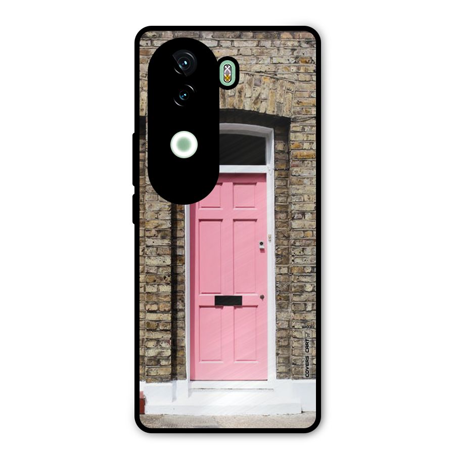Pastel Pink Door Metal Back Case for iQOO Z9s