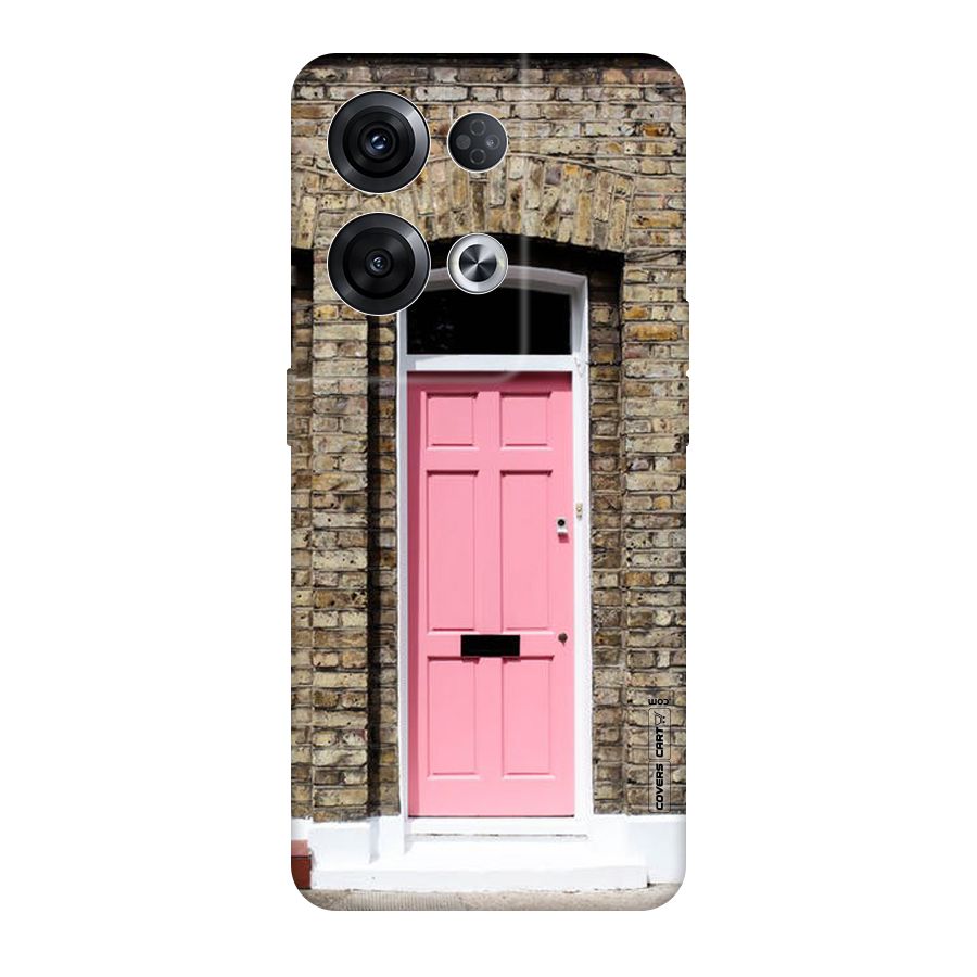 Pastel Pink Door Original Polycarbonate Back Case for Oppo Reno8 Pro 5G