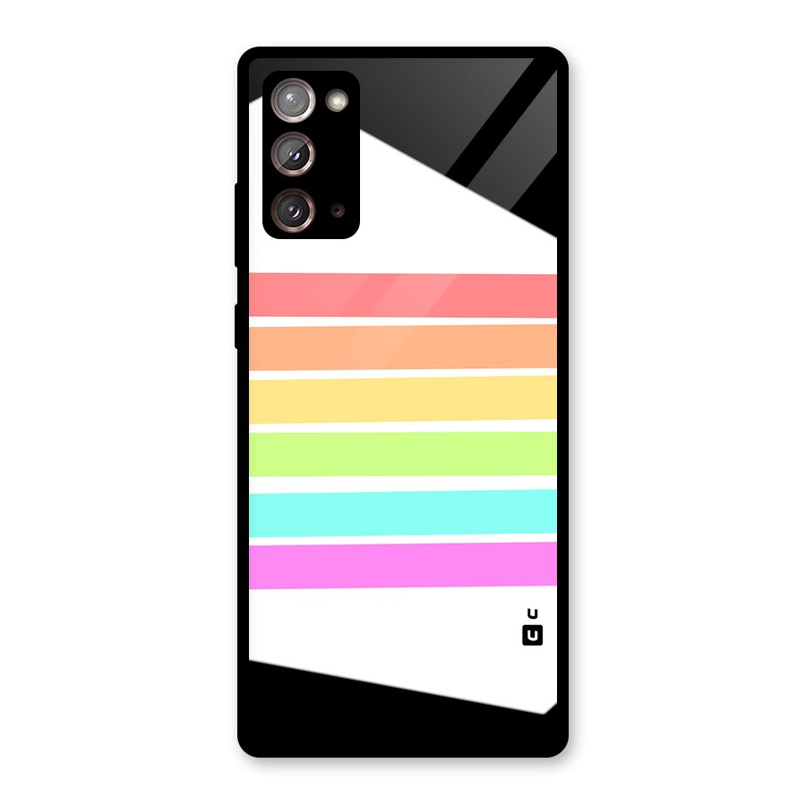 Pastel Pride Horizontal Stripes Glass Back Case for Galaxy Note 20
