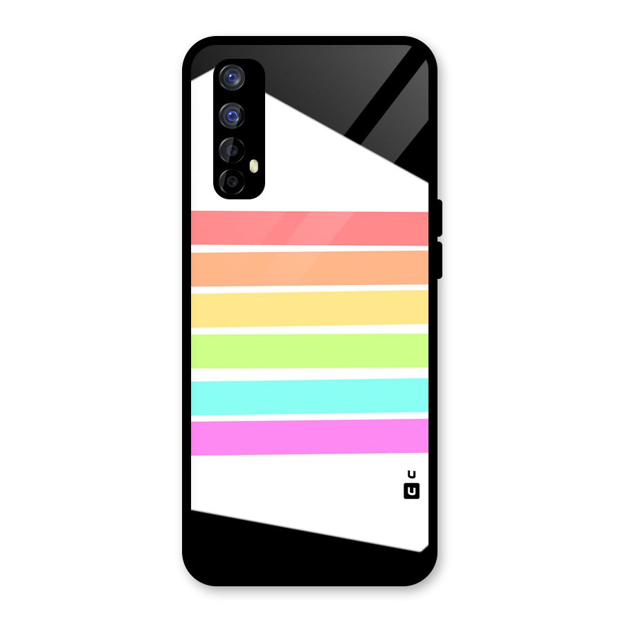 Pastel Pride Horizontal Stripes Glass Back Case for Realme Narzo 20 Pro
