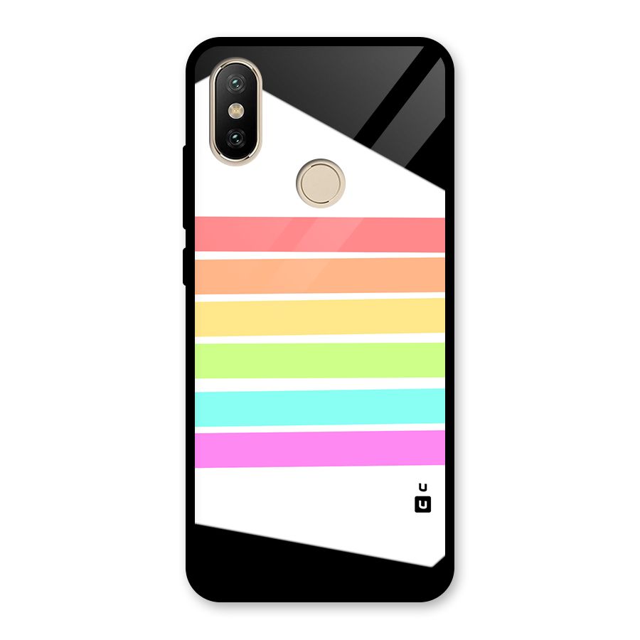 Pastel Pride Horizontal Stripes Glass Back Case for Redmi A2