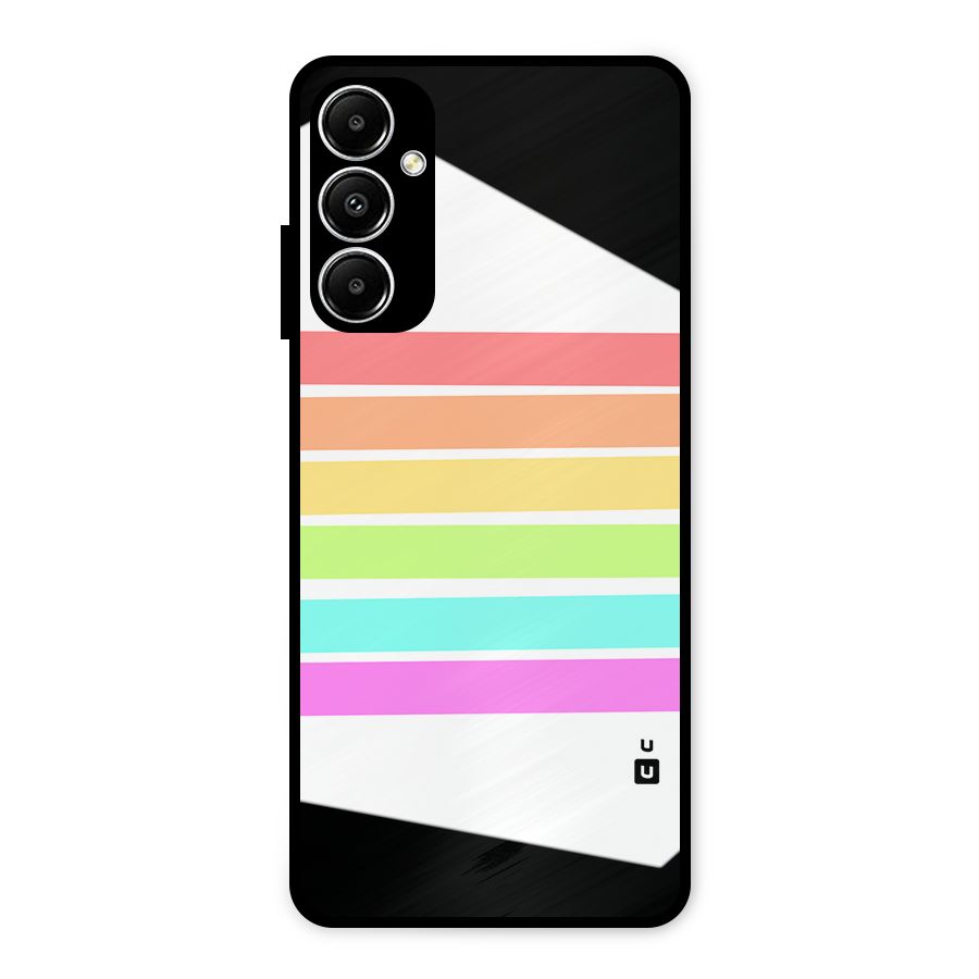 Pastel Pride Horizontal Stripes Metal Back Case for Galaxy A05s
