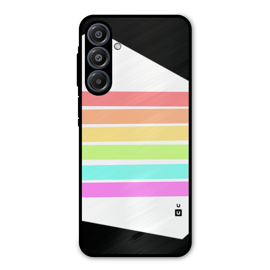 Pastel Pride Horizontal Stripes Metal Back Case for Galaxy A16 5G
