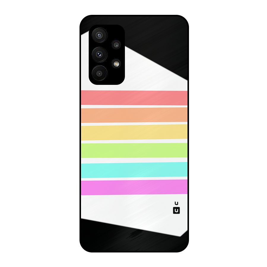 Pastel Pride Horizontal Stripes Metal Back Case for Galaxy A23