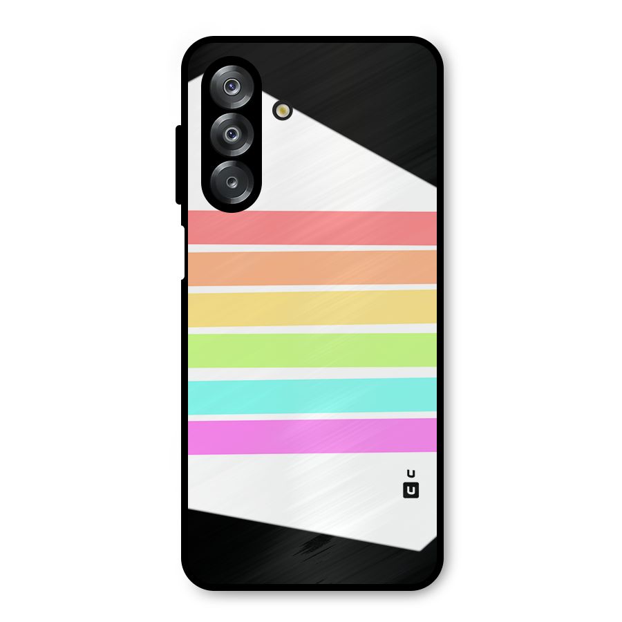 Pastel Pride Horizontal Stripes Metal Back Case for Galaxy A26