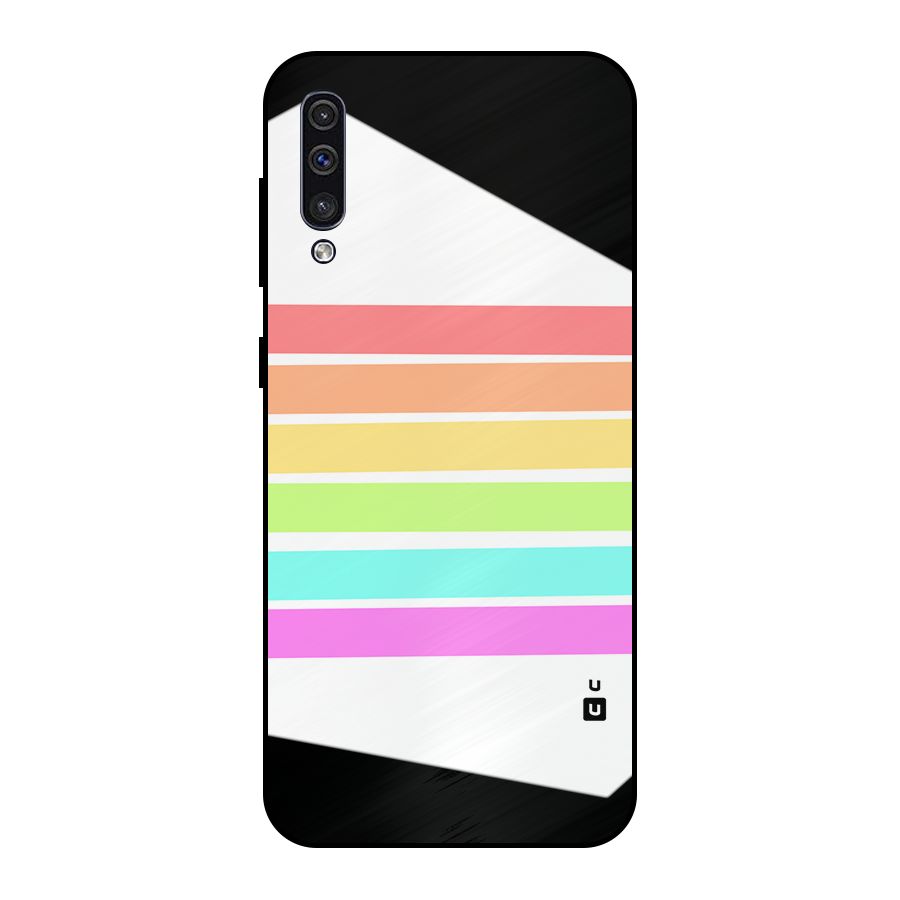 Pastel Pride Horizontal Stripes Metal Back Case for Galaxy A30s