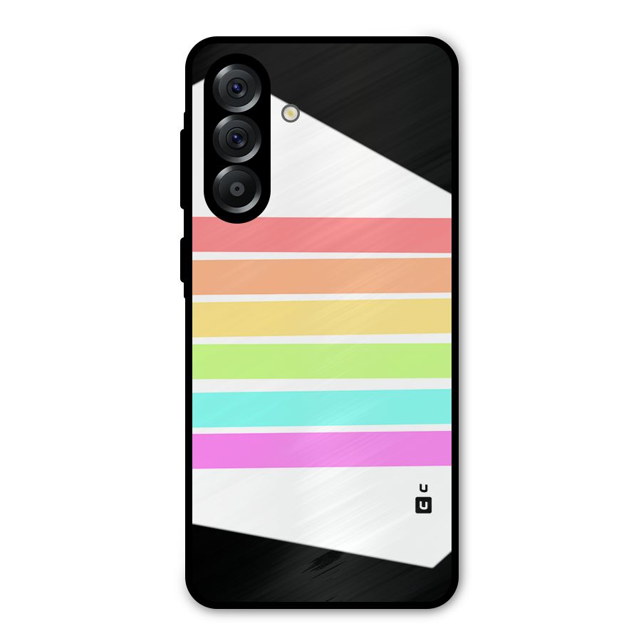 Pastel Pride Horizontal Stripes Metal Back Case for Galaxy A36