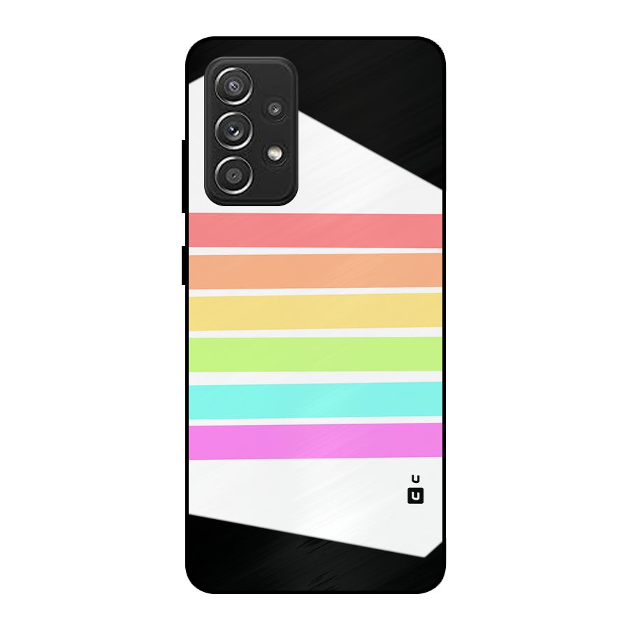 Pastel Pride Horizontal Stripes Metal Back Case for Galaxy A52s 5G