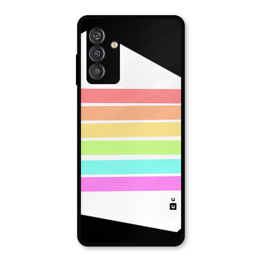 Pastel Pride Horizontal Stripes Metal Back Case for Galaxy F13