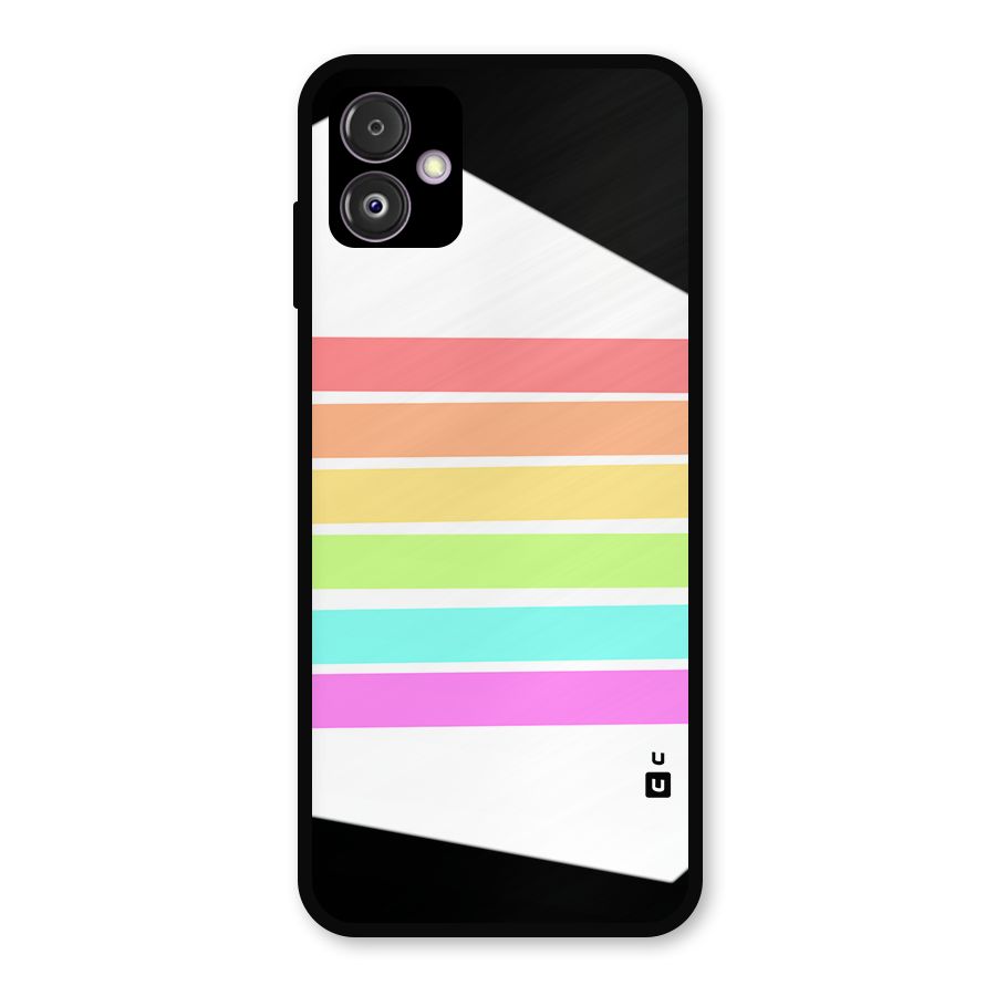 Pastel Pride Horizontal Stripes Metal Back Case for Galaxy F14