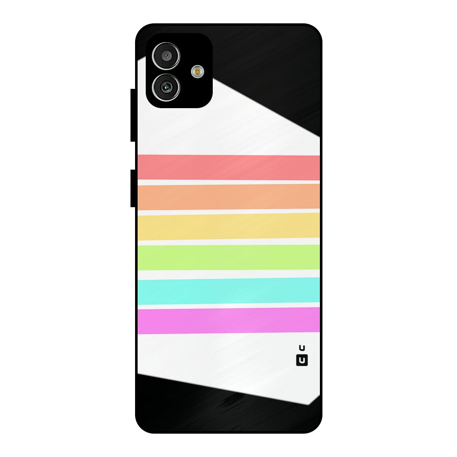 Pastel Pride Horizontal Stripes Metal Back Case for Galaxy M13 5G