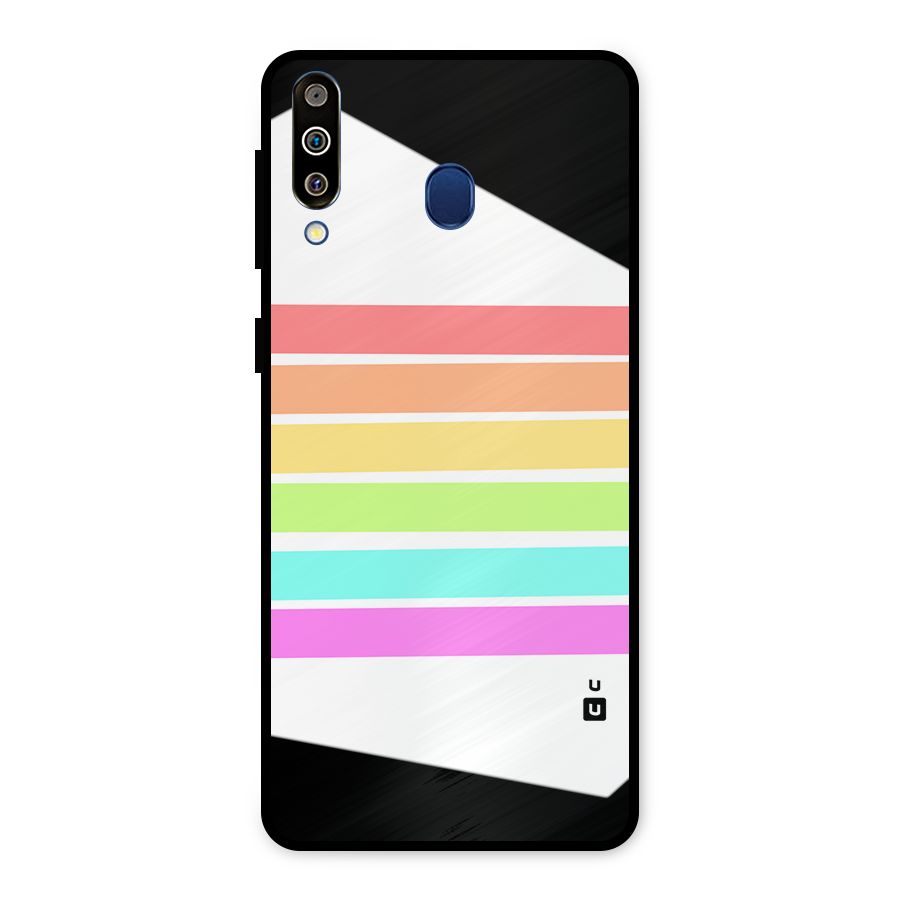Pastel Pride Horizontal Stripes Metal Back Case for Galaxy M30