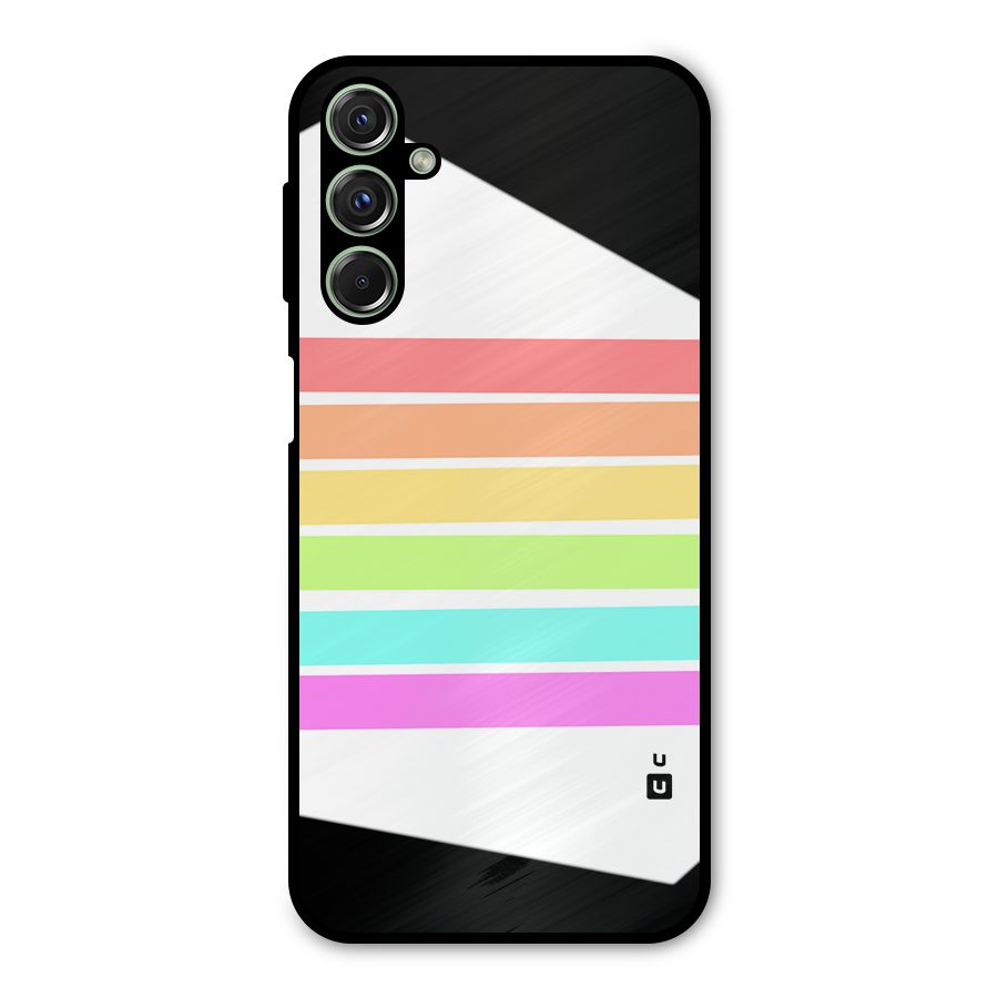 Pastel Pride Horizontal Stripes Metal Back Case for Galaxy M34