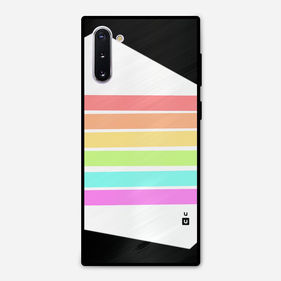 Pastel Pride Horizontal Stripes Metal Back Case for Galaxy Note 10