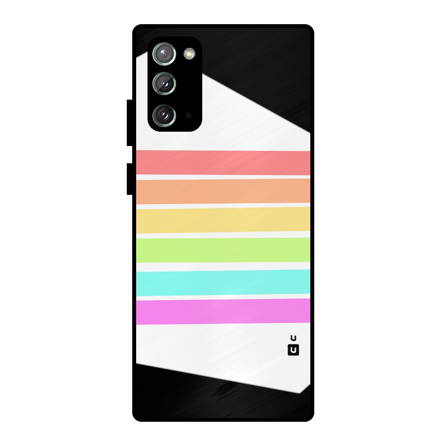 Pastel Pride Horizontal Stripes Metal Back Case for Galaxy Note 20