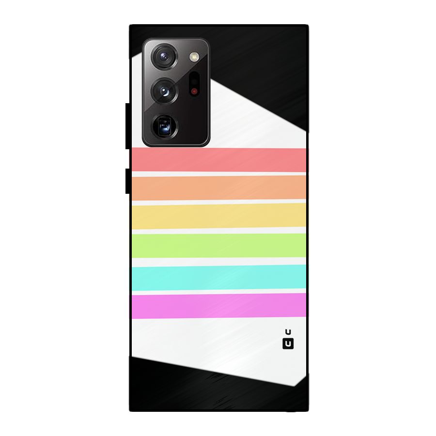 Pastel Pride Horizontal Stripes Metal Back Case for Galaxy Note 20 Ultra