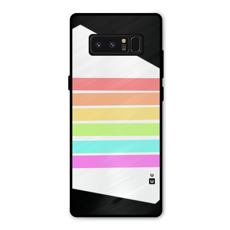 Pastel Pride Horizontal Stripes Metal Back Case for Galaxy Note 8