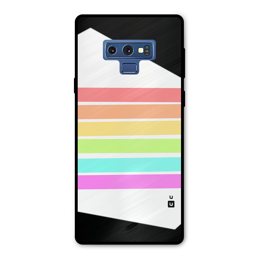 Pastel Pride Horizontal Stripes Metal Back Case for Galaxy Note 9