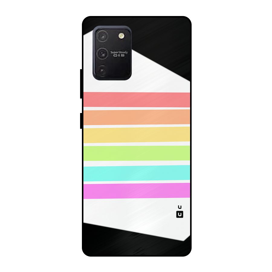Pastel Pride Horizontal Stripes Metal Back Case for Galaxy S10 Lite