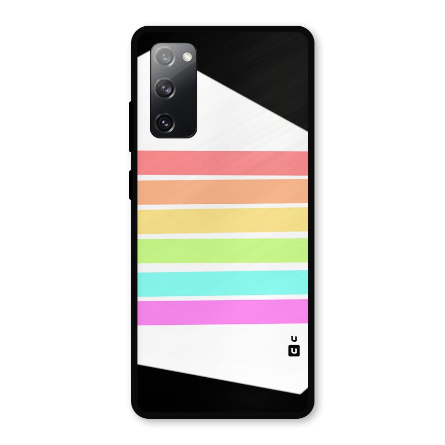 Pastel Pride Horizontal Stripes Metal Back Case for Galaxy S20 FE 5G