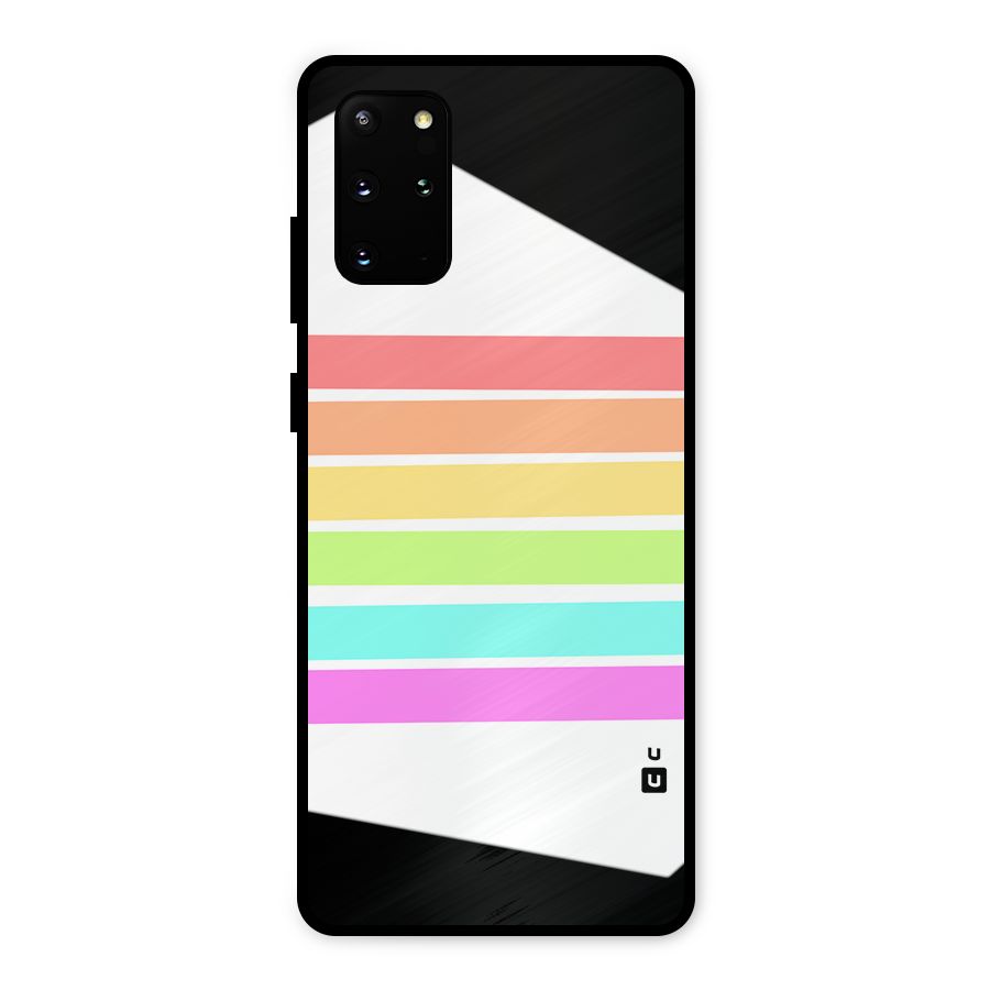 Pastel Pride Horizontal Stripes Metal Back Case for Galaxy S20 Plus