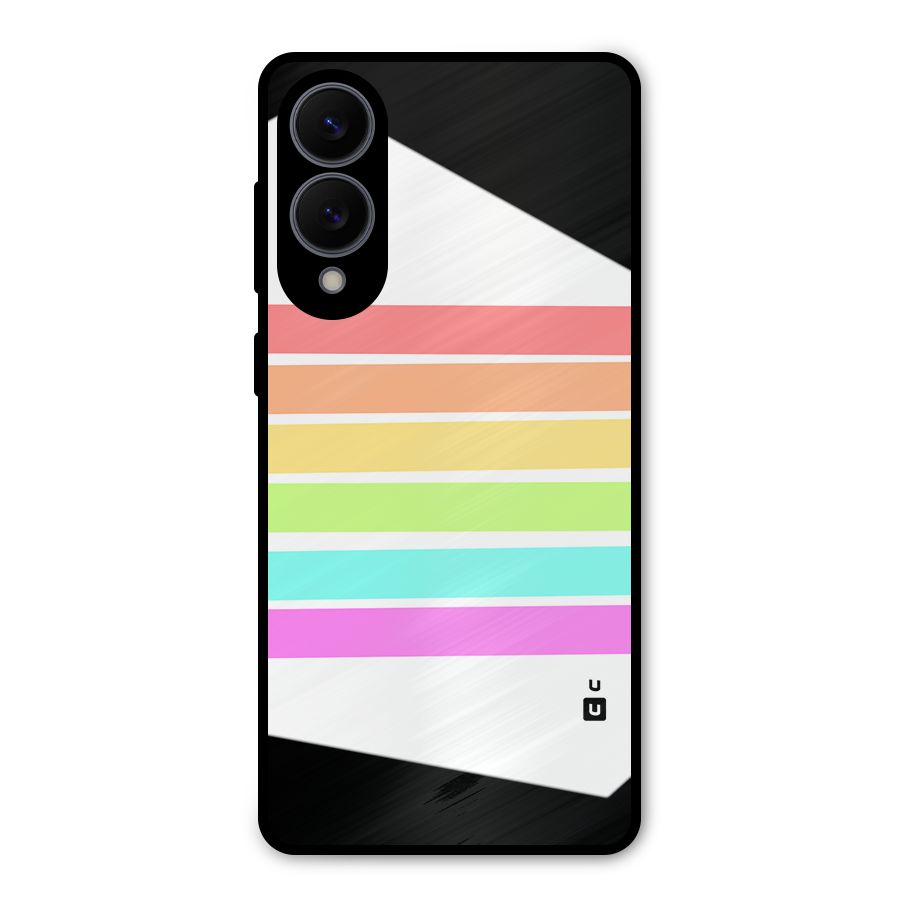 Pastel Pride Horizontal Stripes Metal Back Case for Galaxy S25 Edge
