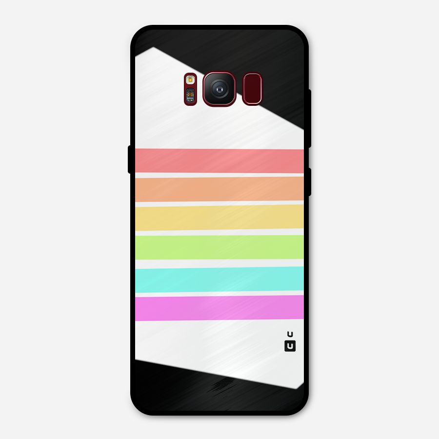 Pastel Pride Horizontal Stripes Metal Back Case for Galaxy S8