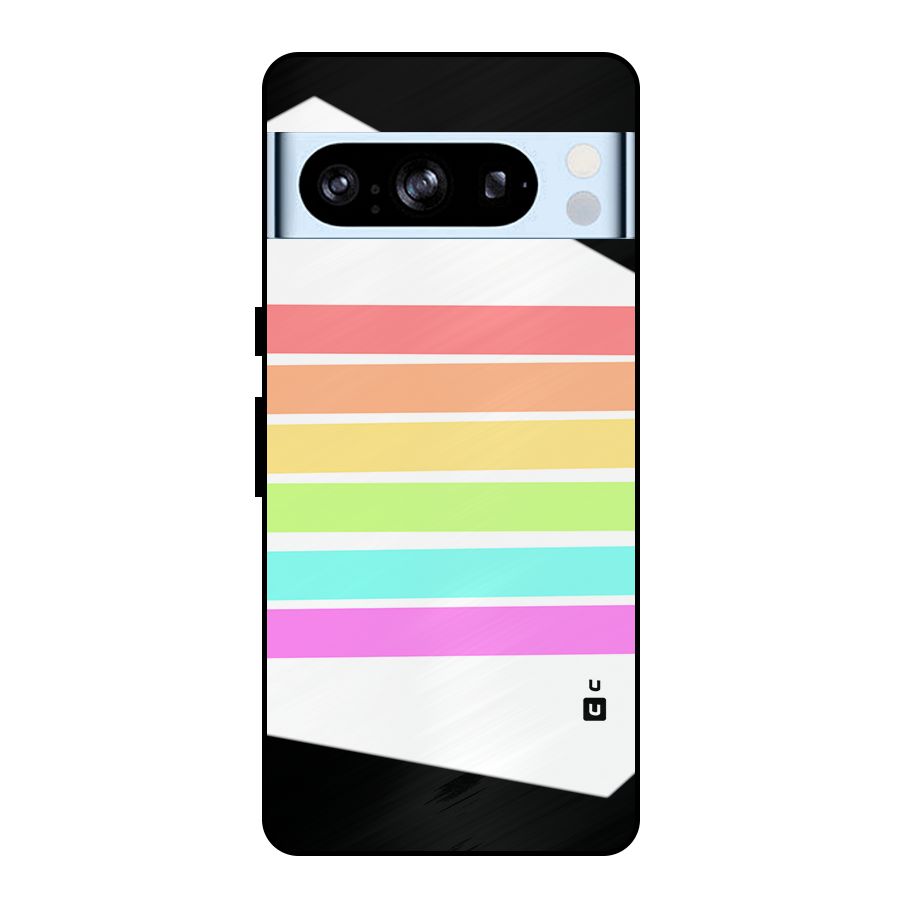 Pastel Pride Horizontal Stripes Metal Back Case for Google Pixel 8 Pro