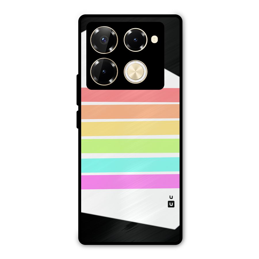 Pastel Pride Horizontal Stripes Metal Back Case for Infinix Note 40 Pro Plus