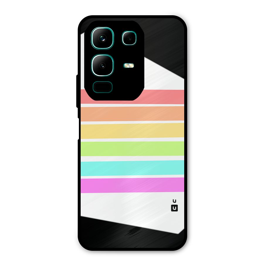 Pastel Pride Horizontal Stripes Metal Back Case for Infinix Note 50x