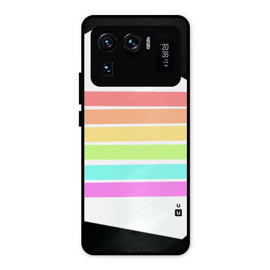 Pastel Pride Horizontal Stripes Metal Back Case for Mi 11 Ultra
