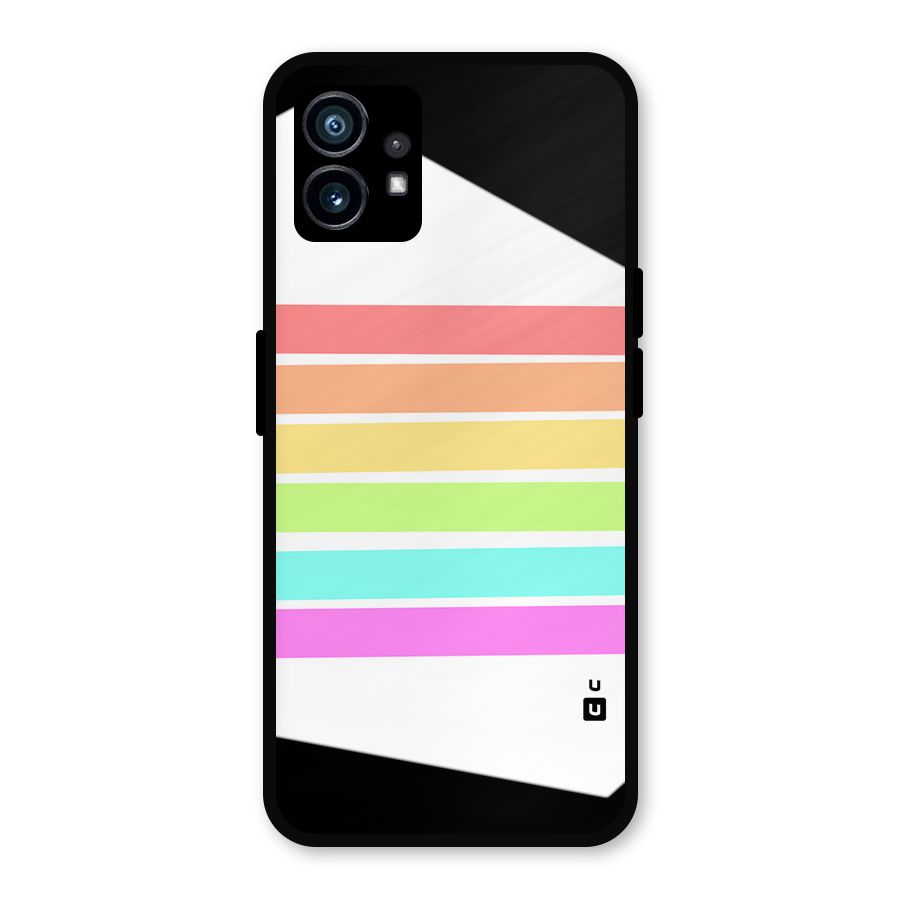 Pastel Pride Horizontal Stripes Metal Back Case for Nothing Phone 1