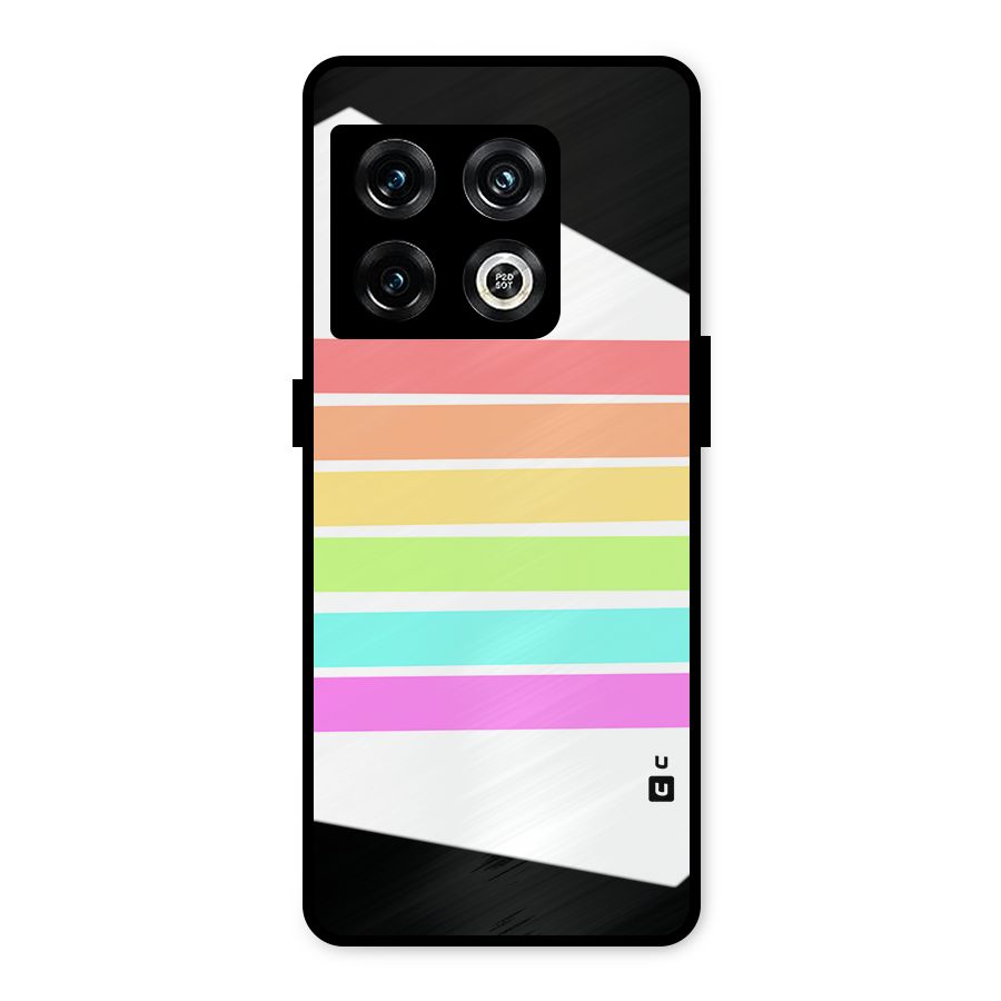 Pastel Pride Horizontal Stripes Metal Back Case for OnePlus 10 Pro 5G