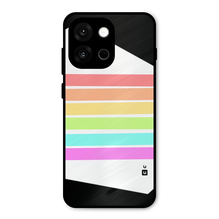 Pastel Pride Horizontal Stripes Metal Back Case for OnePlus 13s