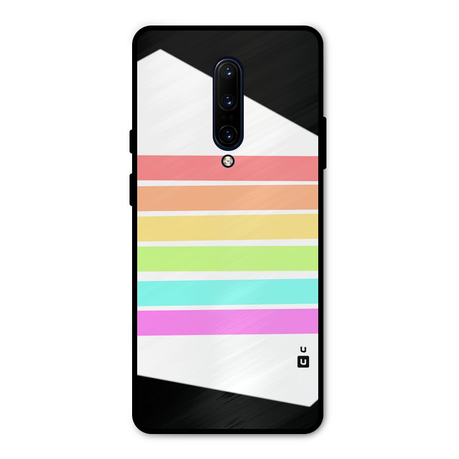 Pastel Pride Horizontal Stripes Metal Back Case for OnePlus 7 Pro