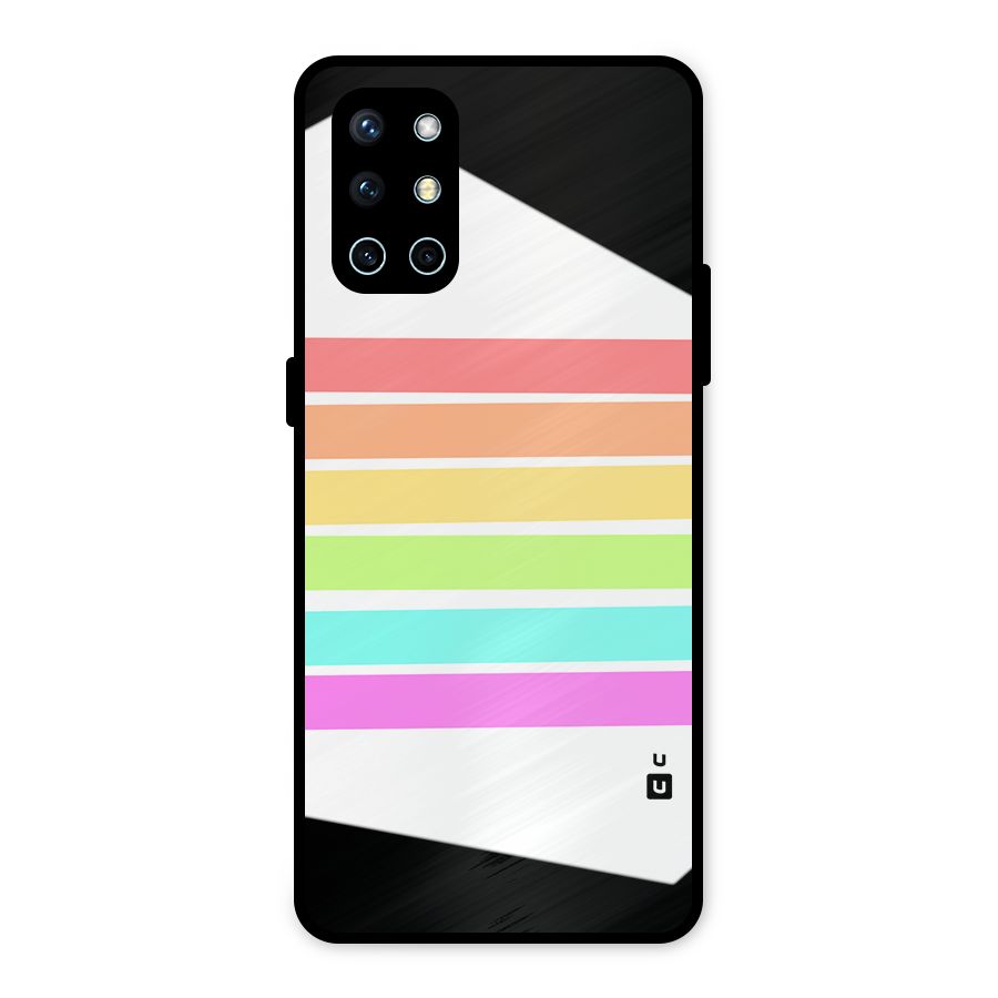 Pastel Pride Horizontal Stripes Metal Back Case for OnePlus 9R