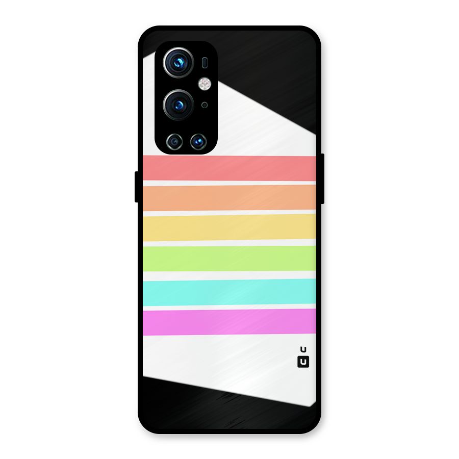Pastel Pride Horizontal Stripes Metal Back Case for OnePlus 9 Pro