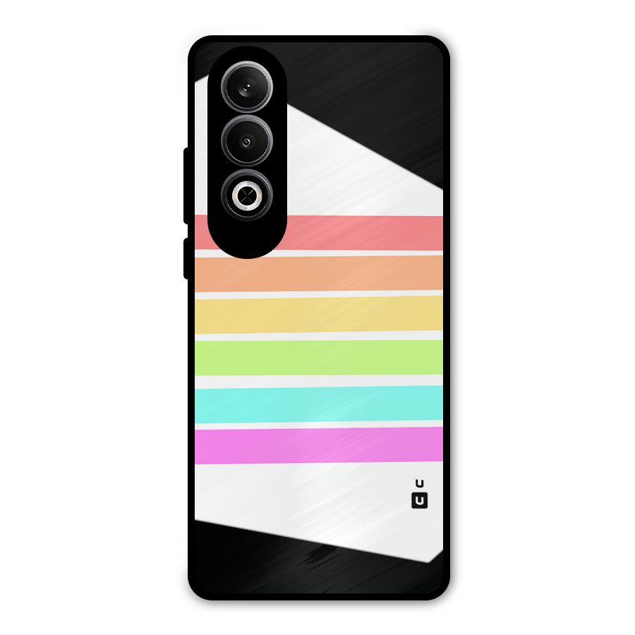 Pastel Pride Horizontal Stripes Metal Back Case for OnePlus Nord CE4