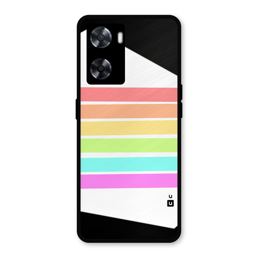 Pastel Pride Horizontal Stripes Metal Back Case for OnePlus Nord N20 SE
