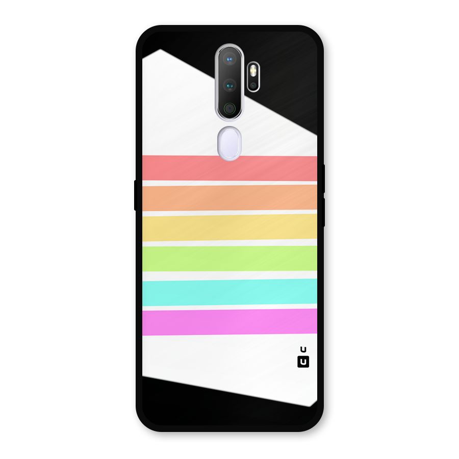 Pastel Pride Horizontal Stripes Metal Back Case for Oppo A5 (2020)