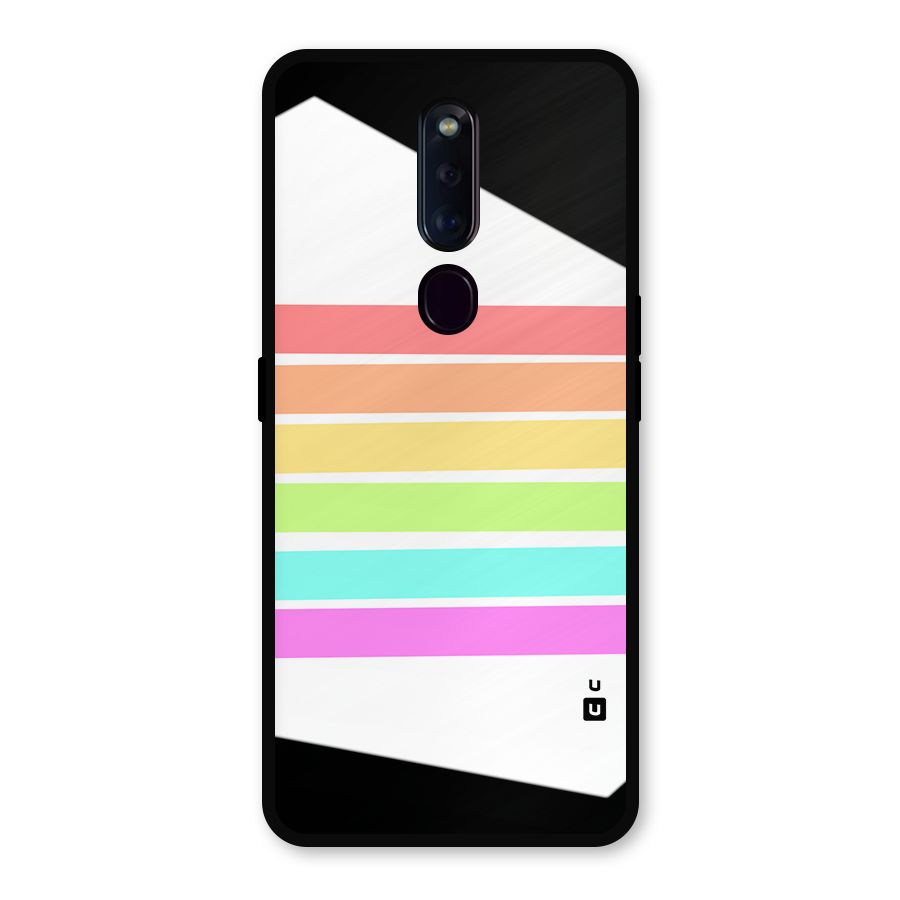 Pastel Pride Horizontal Stripes Metal Back Case for Oppo F11 Pro