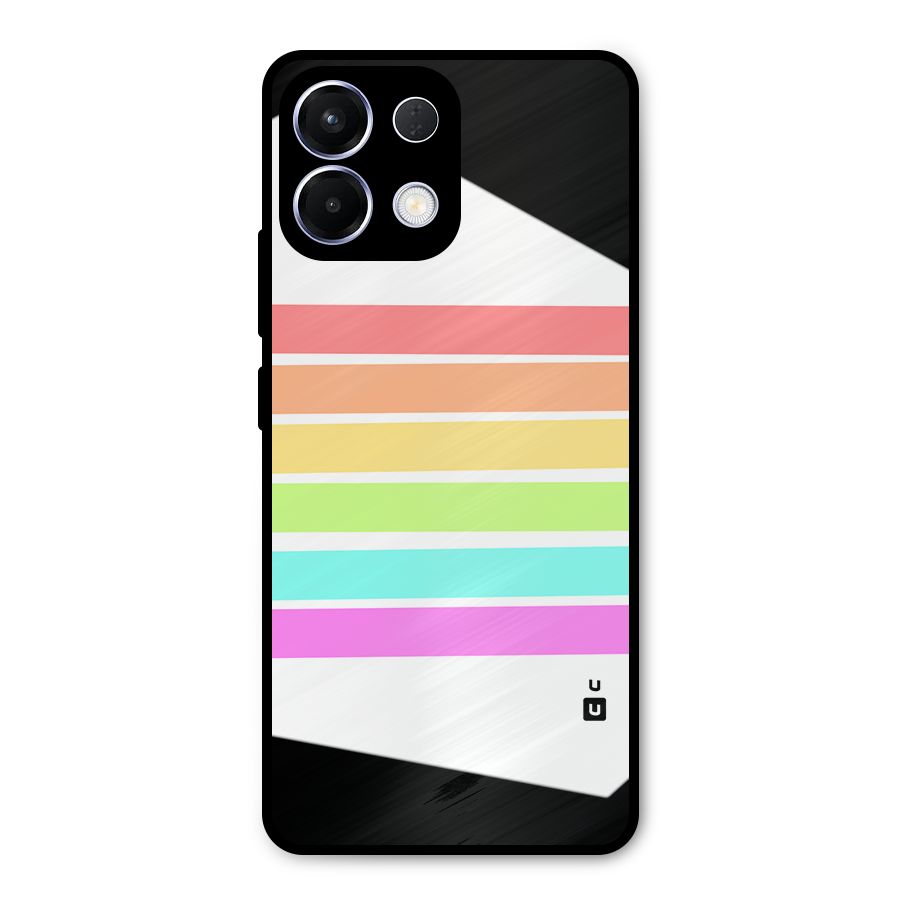 Pastel Pride Horizontal Stripes Metal Back Case for Oppo K13