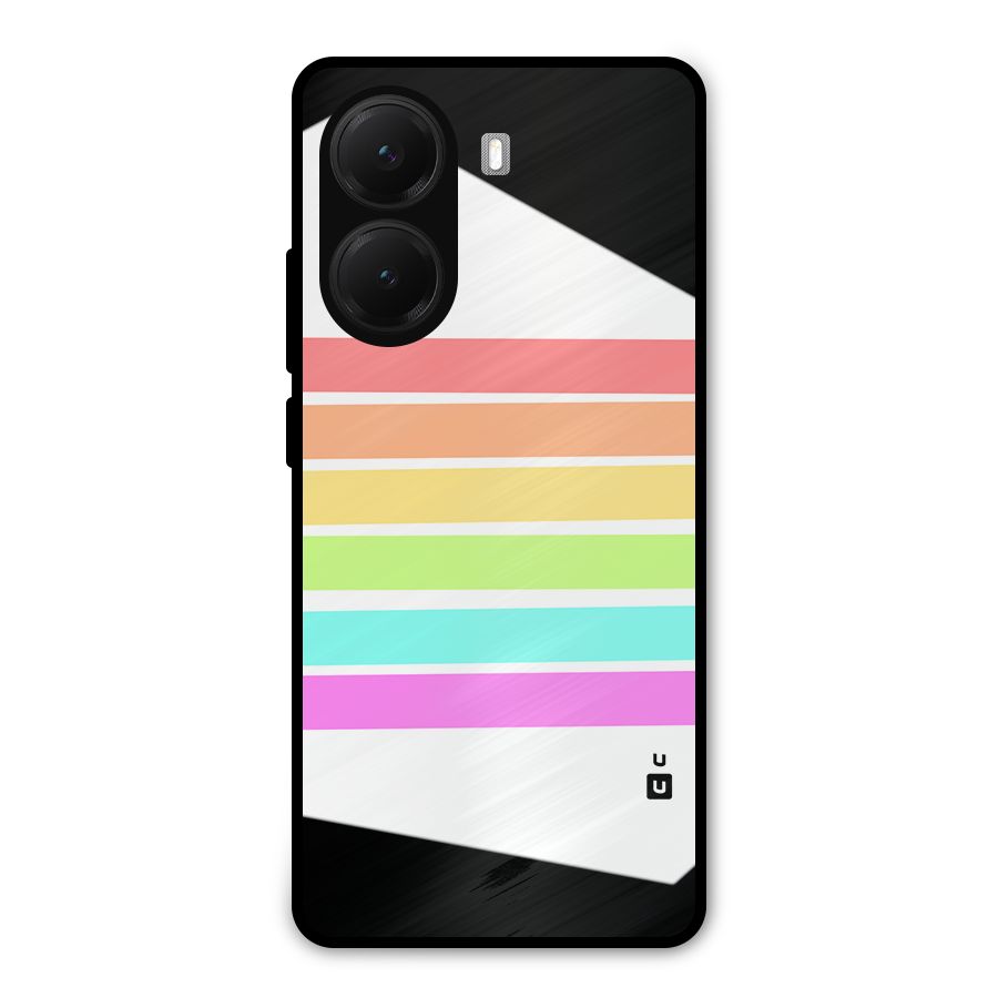 Pastel Pride Horizontal Stripes Metal Back Case for Poco X7 Pro