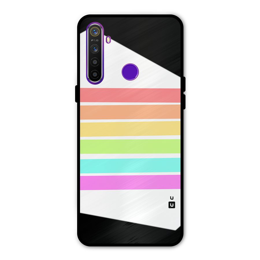 Pastel Pride Horizontal Stripes Metal Back Case for Realme 5i