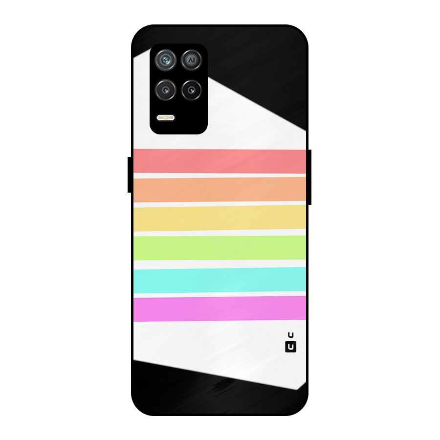 Pastel Pride Horizontal Stripes Metal Back Case for Realme 9 5G